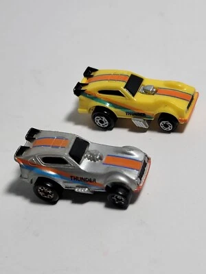 Vtg Micro Machines Plymouth Arrow Funny Car Plastic Dragster Thunder Lot of 2 - Image 1 of 4