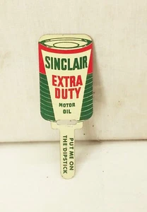 Vintage Original Sinclair Extra Duty Ölwechsel Erinnerung Metall Messstab Etikett 1950er - Bild 1 von 8