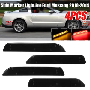For FORD MUSTANG 2010-2014 Front & Rear LED Side Marker Light Lamp Smoked 4PCS - Picture 1 of 9