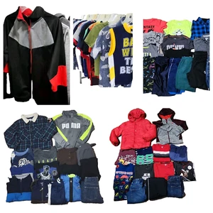 Lot 100 Pieces Mix Boys Clothes ALLSEASON Bulk Wholesale Consignment 2-10 Year - Picture 1 of 21