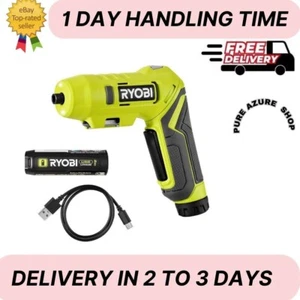 NEW Portable USB Ryobi Lithium-Ion Dual LED Screwdriver Kit Cordless Power - Picture 1 of 9