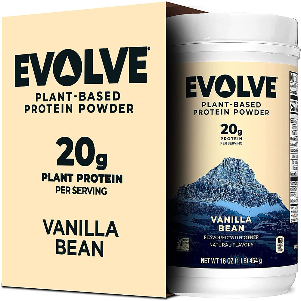 Evolve Plant Based Protein Powder, Ideal Vanilla, 20G Protein, 1 Pound