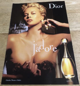 2007 CHARLIZE THERON J'adore - Pubblicità fragranza su 2 lati con striscia profumata mai aperta - Foto 1 di 2