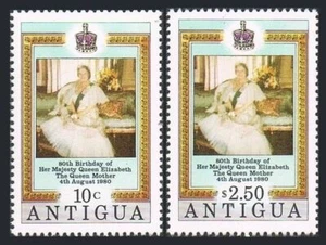 Antigua 584-585,MNH.Michel 589-590. Queen Mother Elizabeth,80th birthday,1980. - Picture 1 of 1