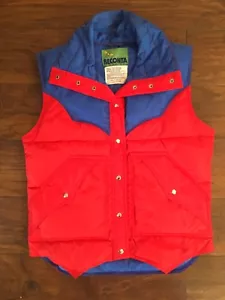 Vintage 1970's Retro Down Filled SKI VEST COAT Mens M chest 42" BECONTA - Picture 1 of 8