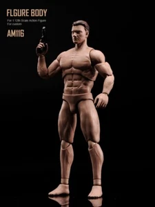 AM116 1/12 action figure corpo muscolare flessibile maschile articolazioni e testa giocattolo - Foto 1 di 8