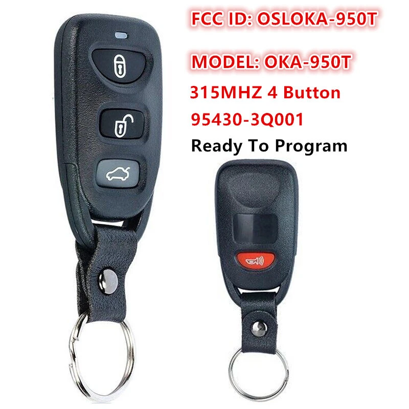 Remote Control Car Key Fob for Hyundai Sonata 2011-2014 OSLOKA-950T 95430-3Q001 - Imagem 1 de 1