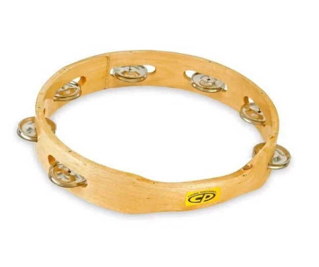 Pandereta de madera sin cabeza jingles de una fila cp389 10 pulgadas Foto 1 de 1