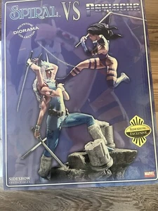 Sideshow Collectibles Spiral Vs Psylocke Exclusive Diorama Statue Marvel NEW - Picture 1 of 7