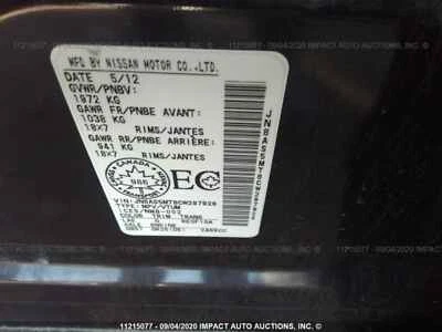 Used Air Cleaner Assembly fits: 2012 Nissan Rogue QR25DE 2.5L from 1/11 Grade A - Изображение 1 из 4