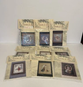 Lavender & Lace Cross Stitch Patterns Angel Lot-Fairy Dreams-Winter Rose-Lot 9 - Picture 1 of 13