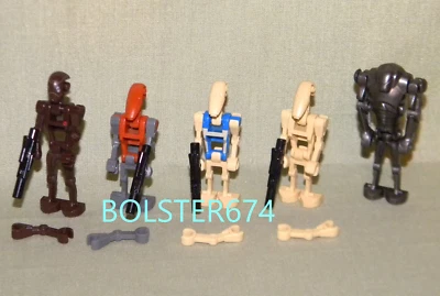 BATTLE DROID SET PILOT SUPER ROCKET COMMANDO Minifigure LOOSE Lego Star Wars - Image 1 of 4
