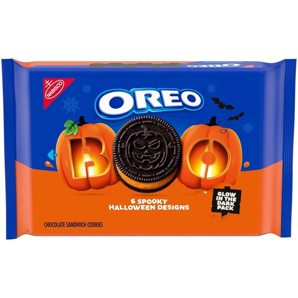 OREO Halloween Naranja Crema Chocolate Sandwich Galletas, Edición Limitada, 18.71oz Foto 1 de 4