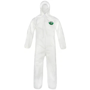 24 New Lakeland MicroMax NS Microporous Disposable Coveralls Hooded XXL White - Picture 1 of 5