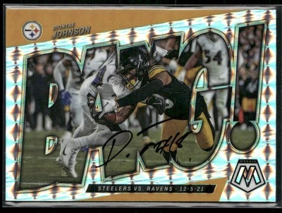 Diontae Johnson Signed 2022 Mosaic Bang Silver Mosaic Prizm IP Auto - Image 1 of 2
