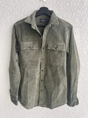 Camisa Ralph Lauren Vintage Años 90 RRL Doble RL Verde Pana Hombres Talla L Foto 1 de 4