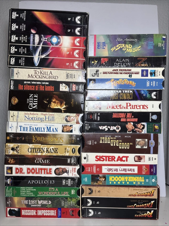 Lot Of 33 Classic VHS Movies - Comedy, Horror, Family, Action Etc Free Shipping - Image 1 of 1