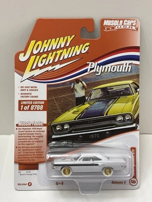 Johnny Lightning CHASE HTF ‘70 Plymouth GTX Version B WHITE LIGHTNING 2021 NEW - Image 1 of 4
