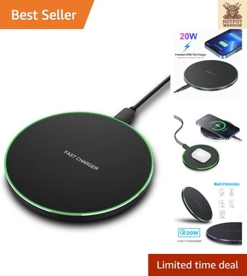 Lightweight 20W Wireless Charging Pad – Universal Compatibility for All Devices - Image 1 of 4