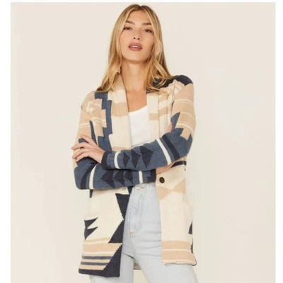 Cárdigan Pendleton Gráfico Suéter Chaqueta Inspirada en el Suroeste Boho Talla M Foto 1 de 4