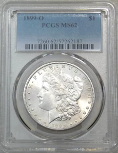 1899-O Morgan Silver Dollar PCGS MS62 Frosty White Just Graded New Holder #L232G - Picture 1 of 3