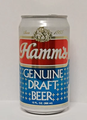 Lata de cerveza vintage HAMM'S GENUINO DRAFT - 12 oz - Pabst Brewing Foto 1 de 4