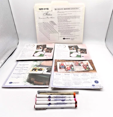 Páginas de álbum de recortes Creative Memories 7x7 negras (2) y 1 bolígrafo y archivador blanco 7X7 Foto 1 de 4