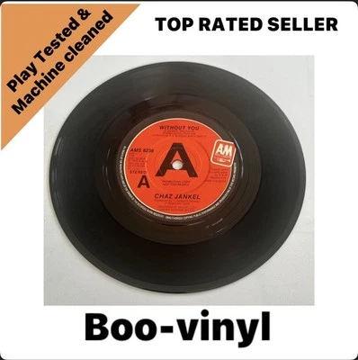 Chaz Jankel* - Without You 7” Promo Vinyl Record VG+ / VG+ - Image 1 of 4