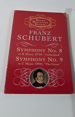 Franz Schubert Sinfonías 8 y 9 Dover Miniatura Música Clásica Partituras Foto 1 de 4