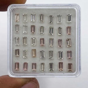 Lote de 37 piedras preciosas sueltas corte baguette topacio imperial natural 2*4 mm 5 CT - Imagen 1 de 6