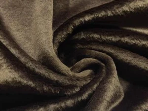 Super Luxury Faux Fur Fabric Material SHORT PILE EARTH BROWN - Picture 1 of 5