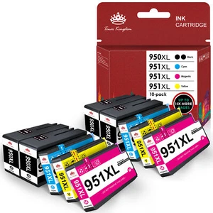 10-PK 950xl 951xl Ink Cartridge For HP OfficeJet Pro 8100 8600 8610 Plus Printer - Picture 1 of 6