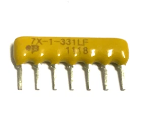 330R, 6x330R, 2%, 7pol. 70°=0,3W, 1/8W, BOURNS,Arrays, 4607X-101-331LF, 25 Stück - Picture 1 of 3