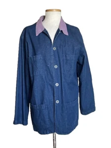 Coldwater Creek Jeansjacke Lavendar Leinenkragen - Bild 1 von 4