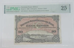 10 Rupien 1905 German East Africa PMG 25 Very Fine, Pic# 2 - Picture 1 of 2