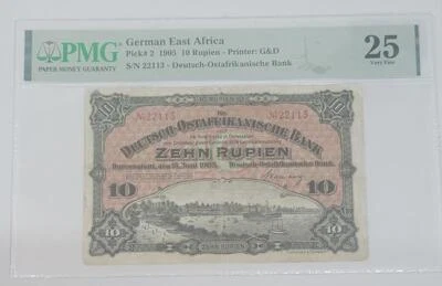 10 Rupien 1905 German East Africa PMG 25 Very Fine, Pic# 2 - Image 1 of 2