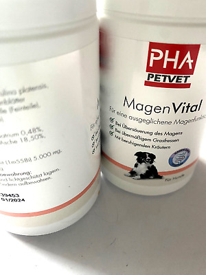 PHA MagenVital Für Hunde Ergänzungsfuttermittel  Übersäuerung Grasfressen 200g • 24.99€