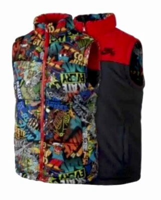 Nike SB Comic Theme Chaleco acolchado reversible cremallera completa mediano niños multicolor Foto 1 de 4