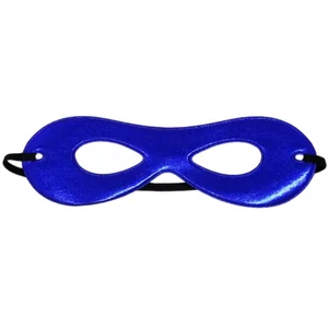 Adult Shiny Blue Superhero Mask ~ FUN HALLOWEEN COSTUME NEW YEAR PARTY EYE MASK - Picture 1 of 2
