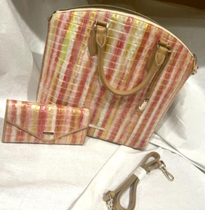Brahmin Large Duxbury Satchel & Veronica Wallet in Multi Royalton Bundle 2 items - Picture 1 of 7
