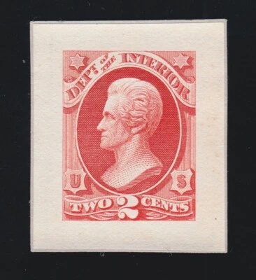 US O16P2 2c Interior Department Official Roosevelt Small Die Proof - Image 1 of 2