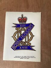 Genuine Royal Hussars Regt Ammo Box / Equipment Sticker Sign Long Marston