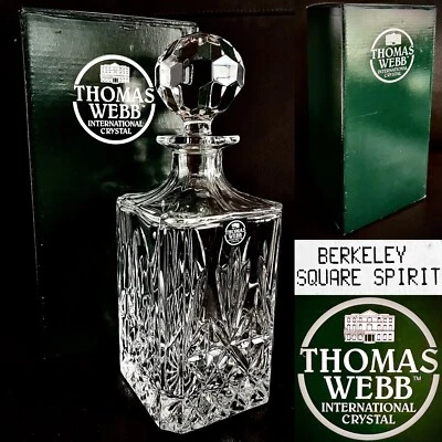 Rare Vintage Thomas Webb “Berkeley” Crystal Spirit Decanter (10”/25cm, 1.6kg) - Image 1 of 4
