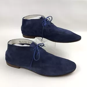 Kenzo Botas Azul Suave Gamuza Cuero Zapatos Planos Hombres Talla US 10 EU 43 EUC - Imagen 1 de 12
