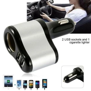 2 in1 Way Car Cigarette Lighter Splitter Socket 2-USB Charger Adapter Z Access - Zdjęcie 1 z 13