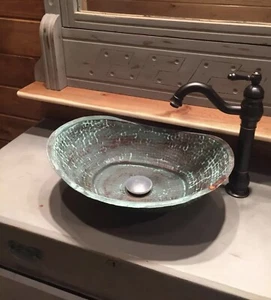 Rustic Aged Oxidized Green Patina Copper Bathroom Bathtub Sink Remodel Decor - Picture 1 of 6
