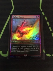 MTG Magic The Gathering Radiant Flames Foil Promo Full Art Red Sorcery Commander - Picture 1 of 1