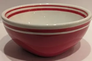 Kirschrot mit weißen Streifen Müslischale "Maraschino" von DANSK - Bild 1 von 5