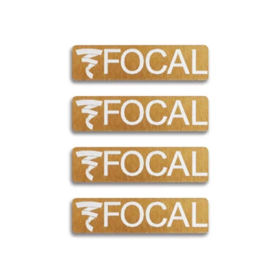 Focal Speaker Badge Logo Custom Made Aluminum 34mm(1.3")X9mm(0.35") GOLD - image 1 of 4