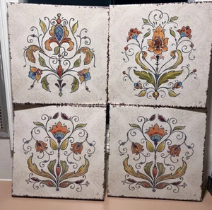 Fine Canvas Art Set of 4 Kirkland's . Pre-owned. - Picture 1 of 8